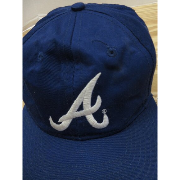 VINTAGE Atlanta Braves Hat Cap Snapback Spell Out Logo MLB Campri 90s * - Picture 4 of 13